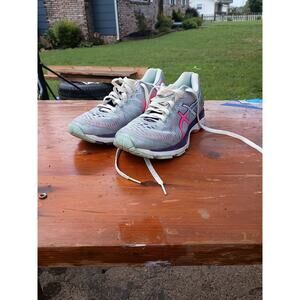 Asics Womens Sz 8 Kayano Running Sneakers Dynamic Duomax FlyteFoam Pink Gray